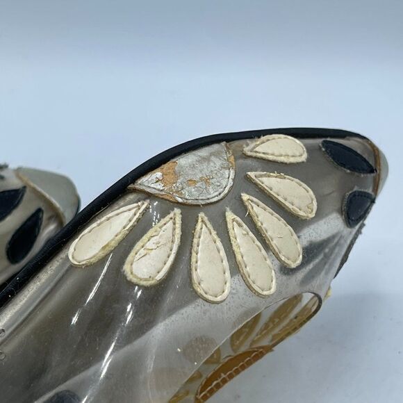 Vintage Impo 80's Clear Floral Slip on Flats 6 - Picture 12 of 12